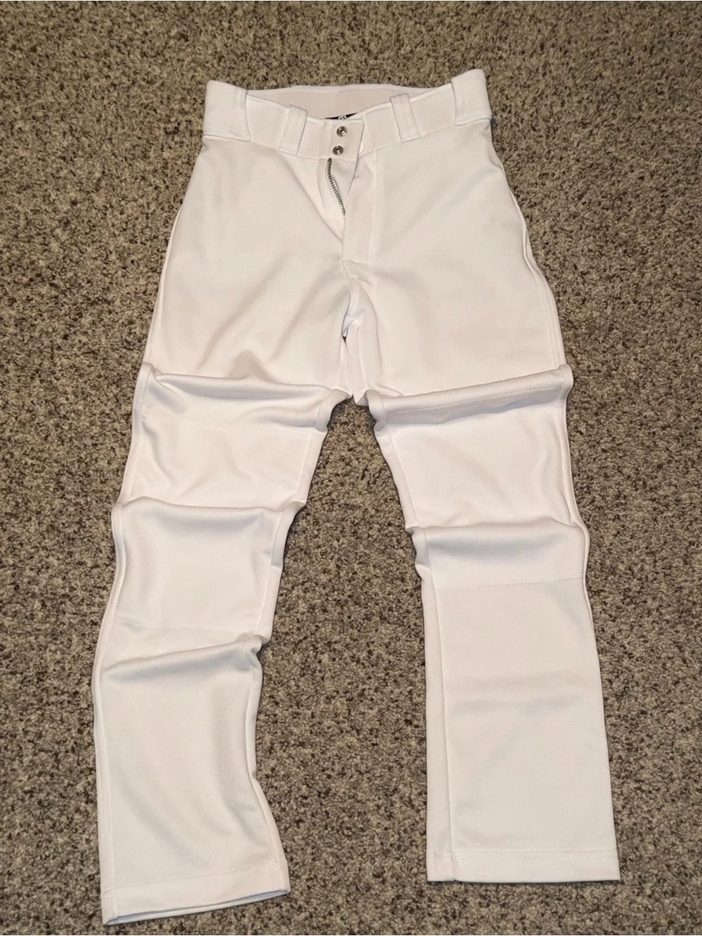 Kids White Easton Baseball Pants YS
